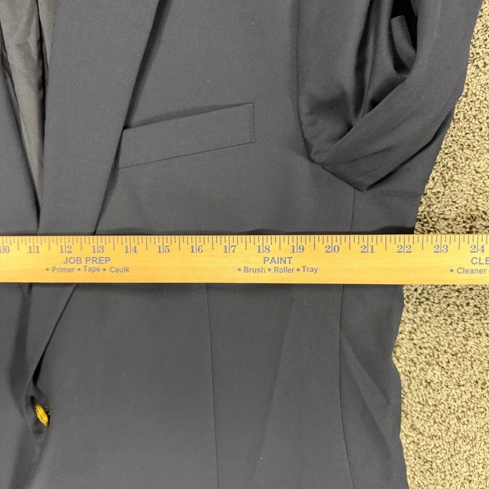 LAUREN RALPH LAUREN Blazer Mens 44L Blue Wool Gold Buttons Sport Coat Jacket